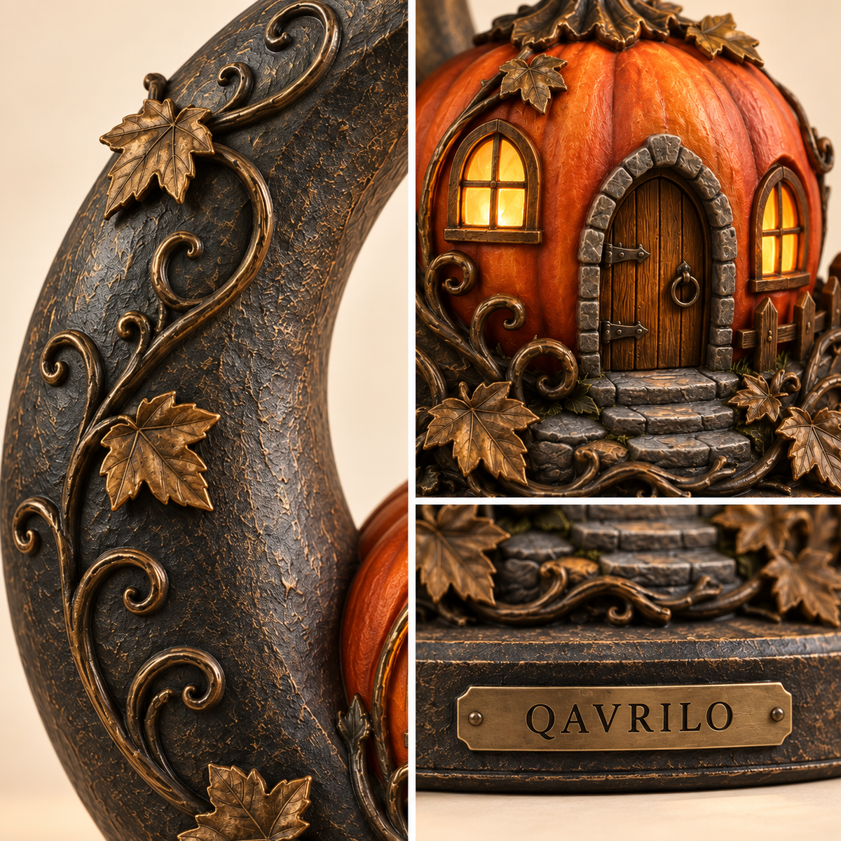 QAVLIRO™ Moonlit Pumpkin Story Lantern