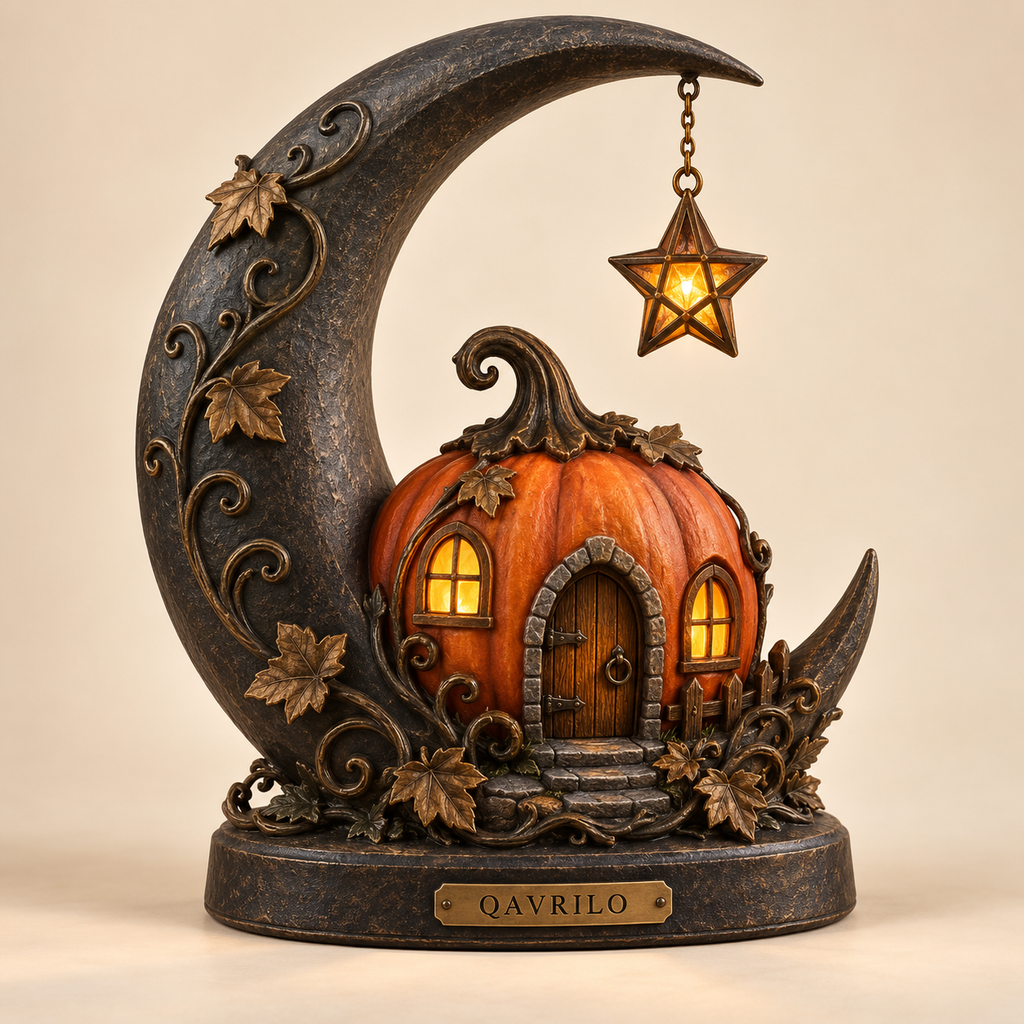QAVLIRO™ Moonlit Pumpkin Story Lantern