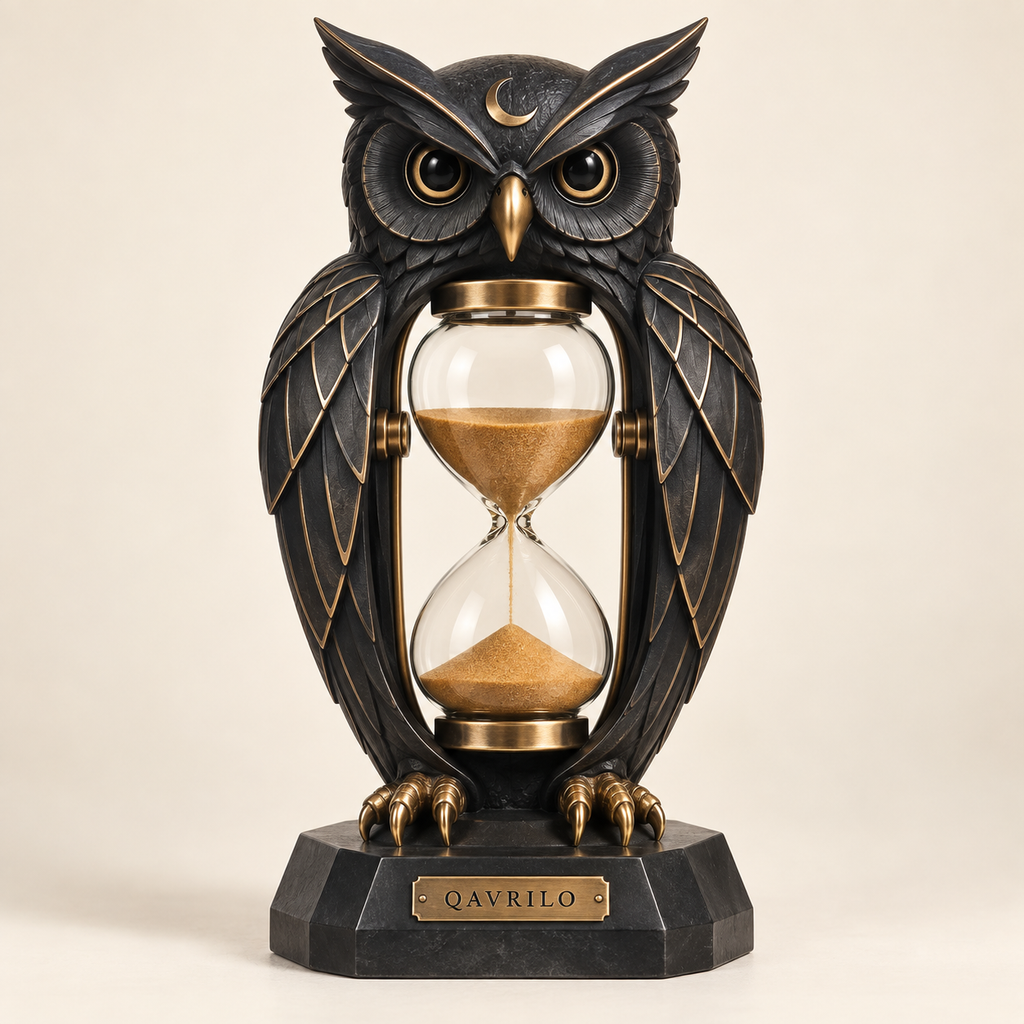 QAVLIRO™ Nightwatch Owl Hourglass