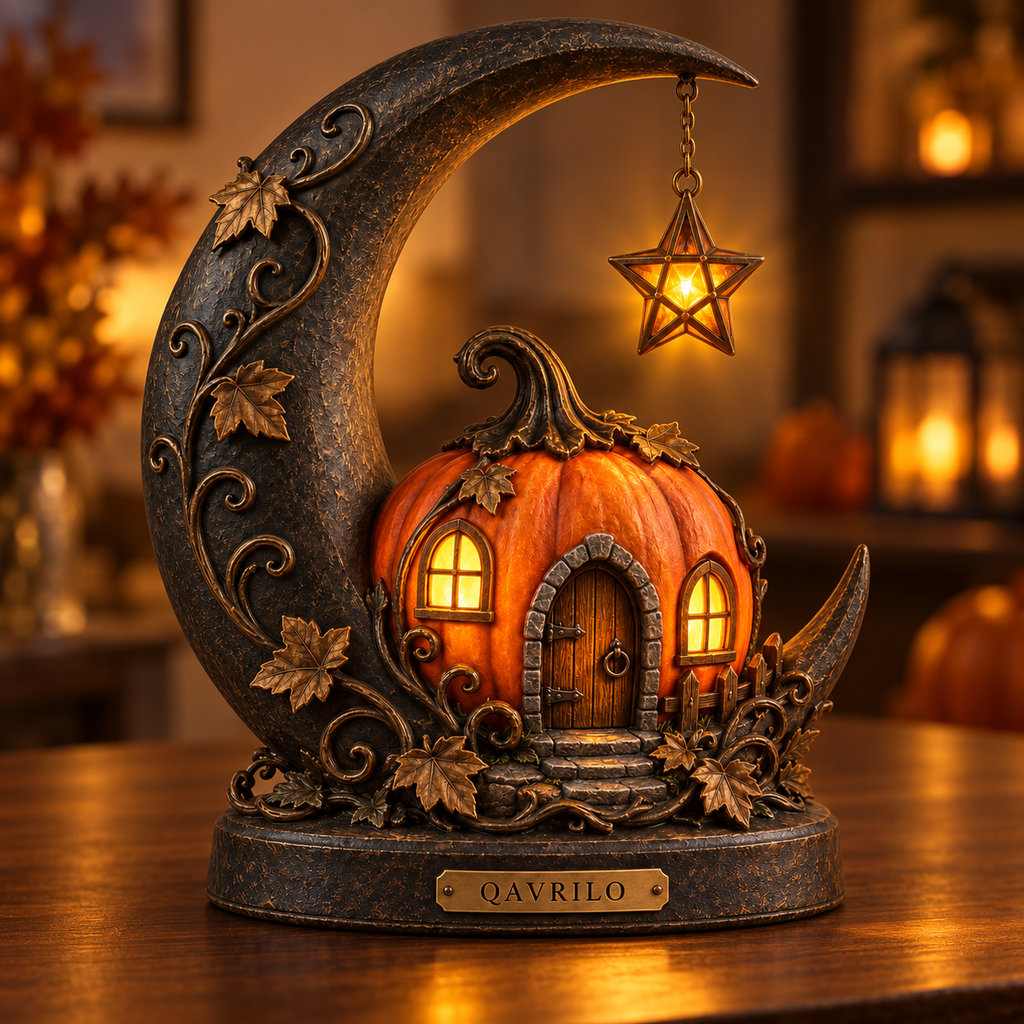 QAVLIRO™ Moonlit Pumpkin Story Lantern