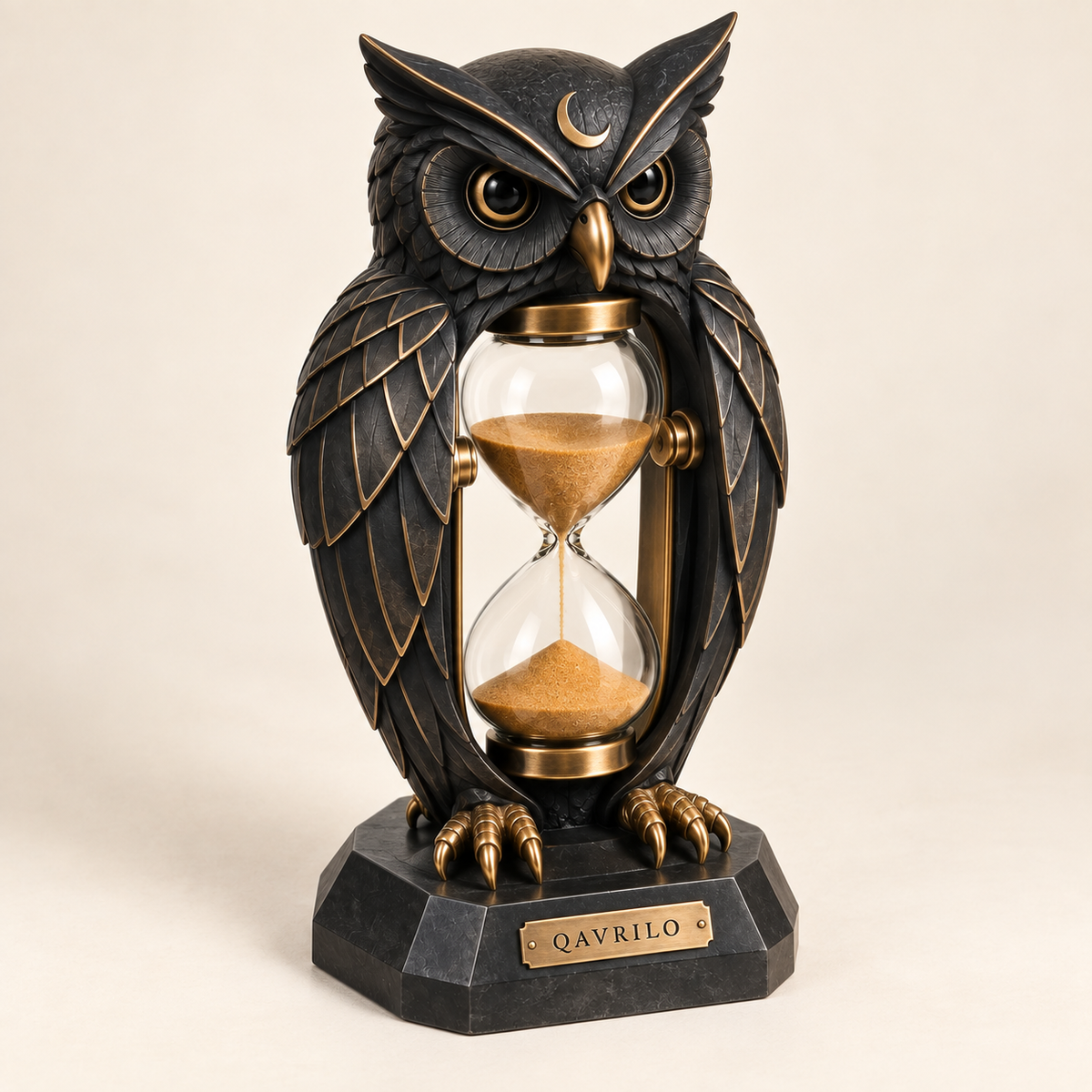 QAVLIRO™ Nightwatch Owl Hourglass