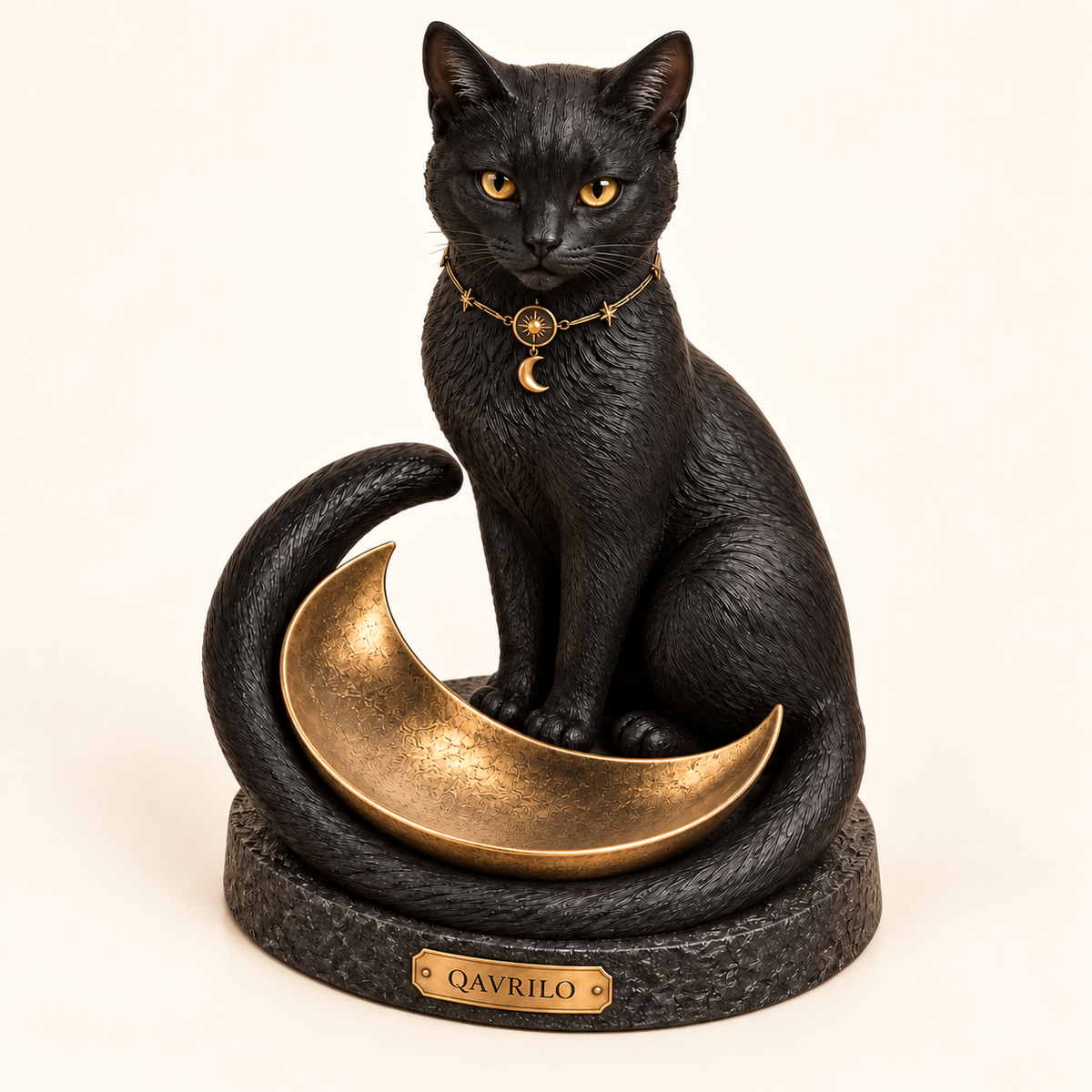 QAVLIRO™ Moonkeeper Black Cat Trinket Tray