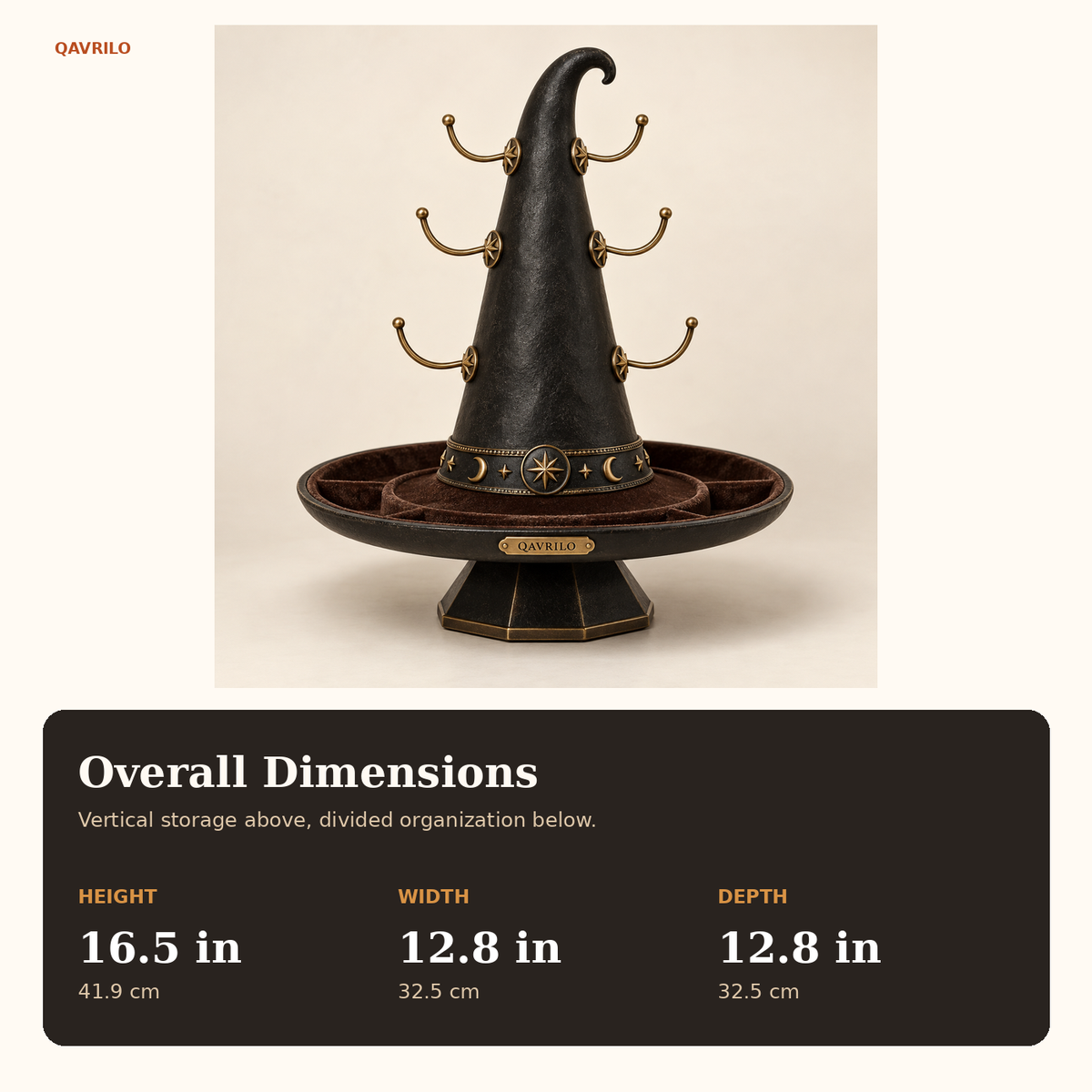 QAVLIRO™ Celestial Witch Hat Jewelry Stand