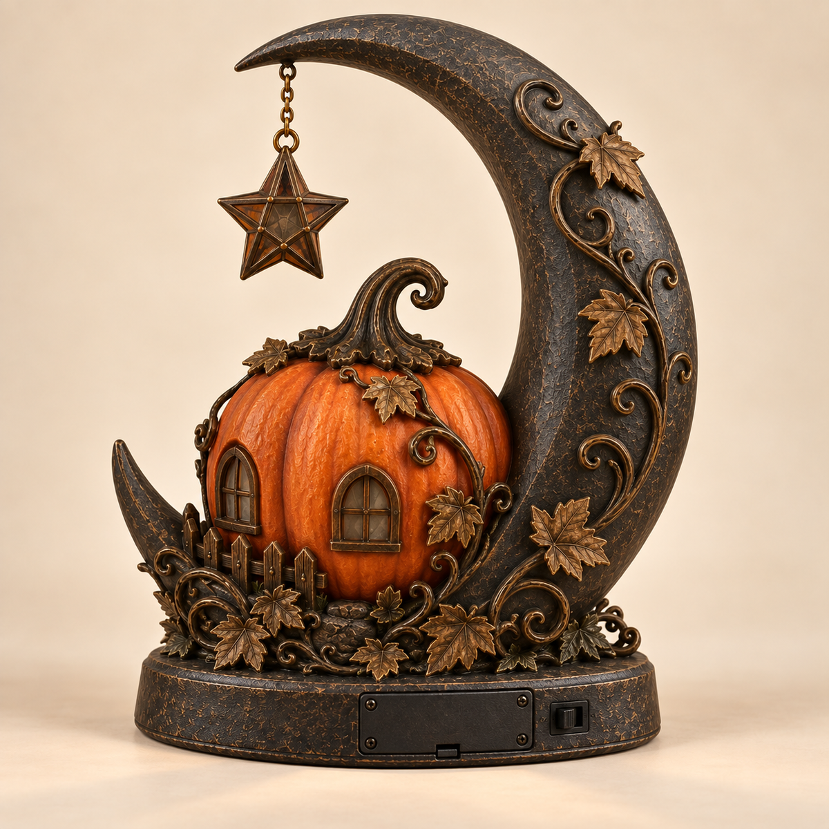QAVLIRO™ Moonlit Pumpkin Story Lantern