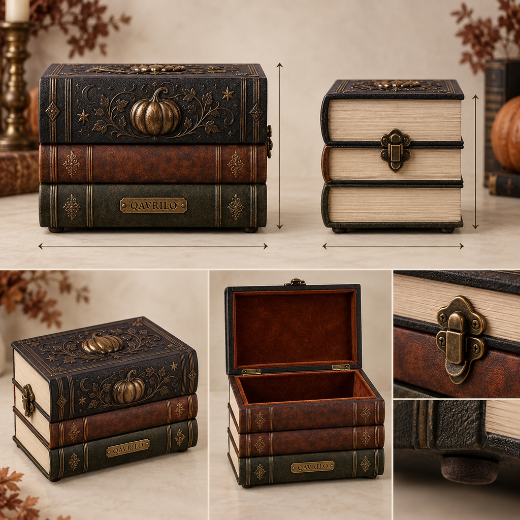 QAVLIRO™ Arcane Pumpkin Book Box