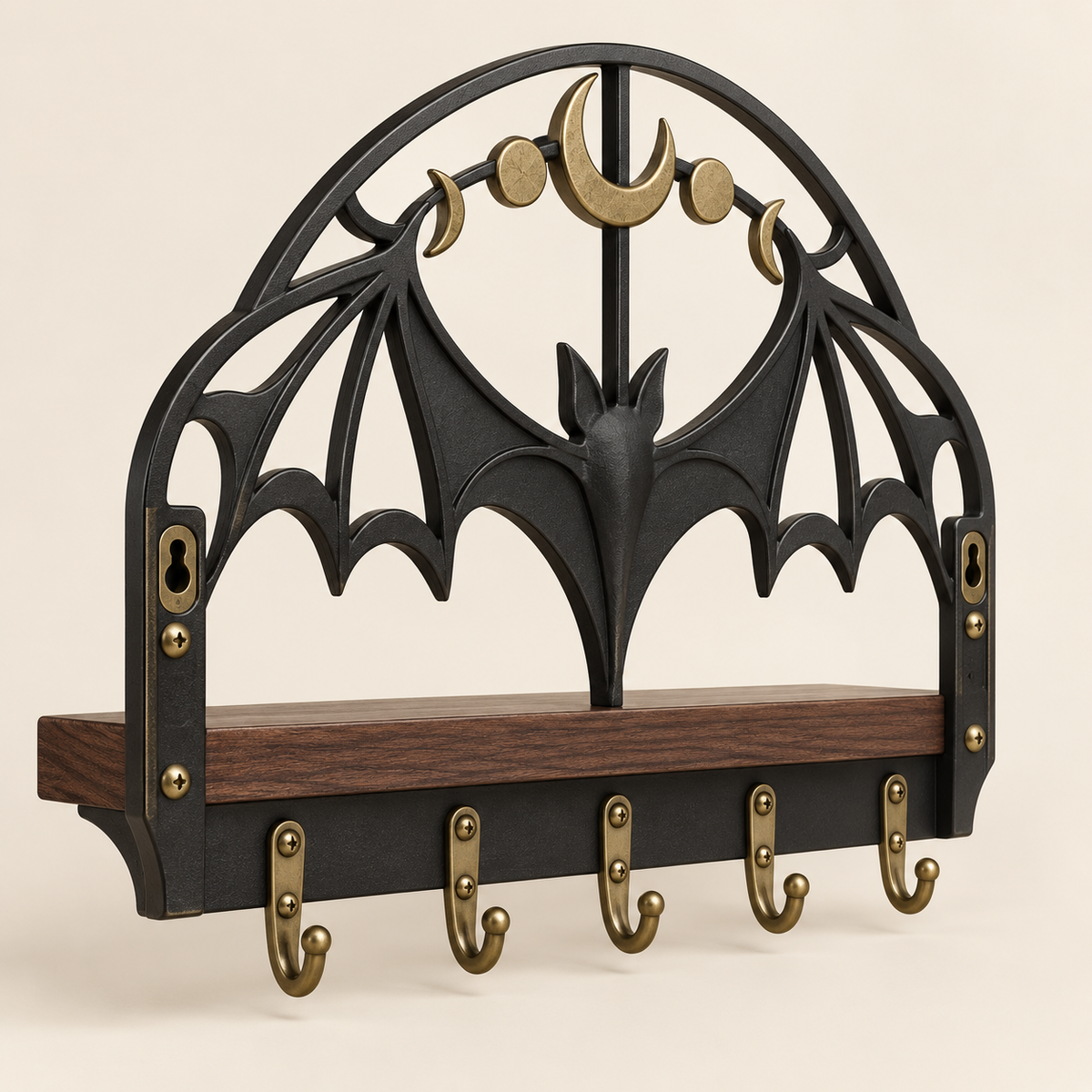 QAVLIRO™ Emberveil Bat Wall Key Holder