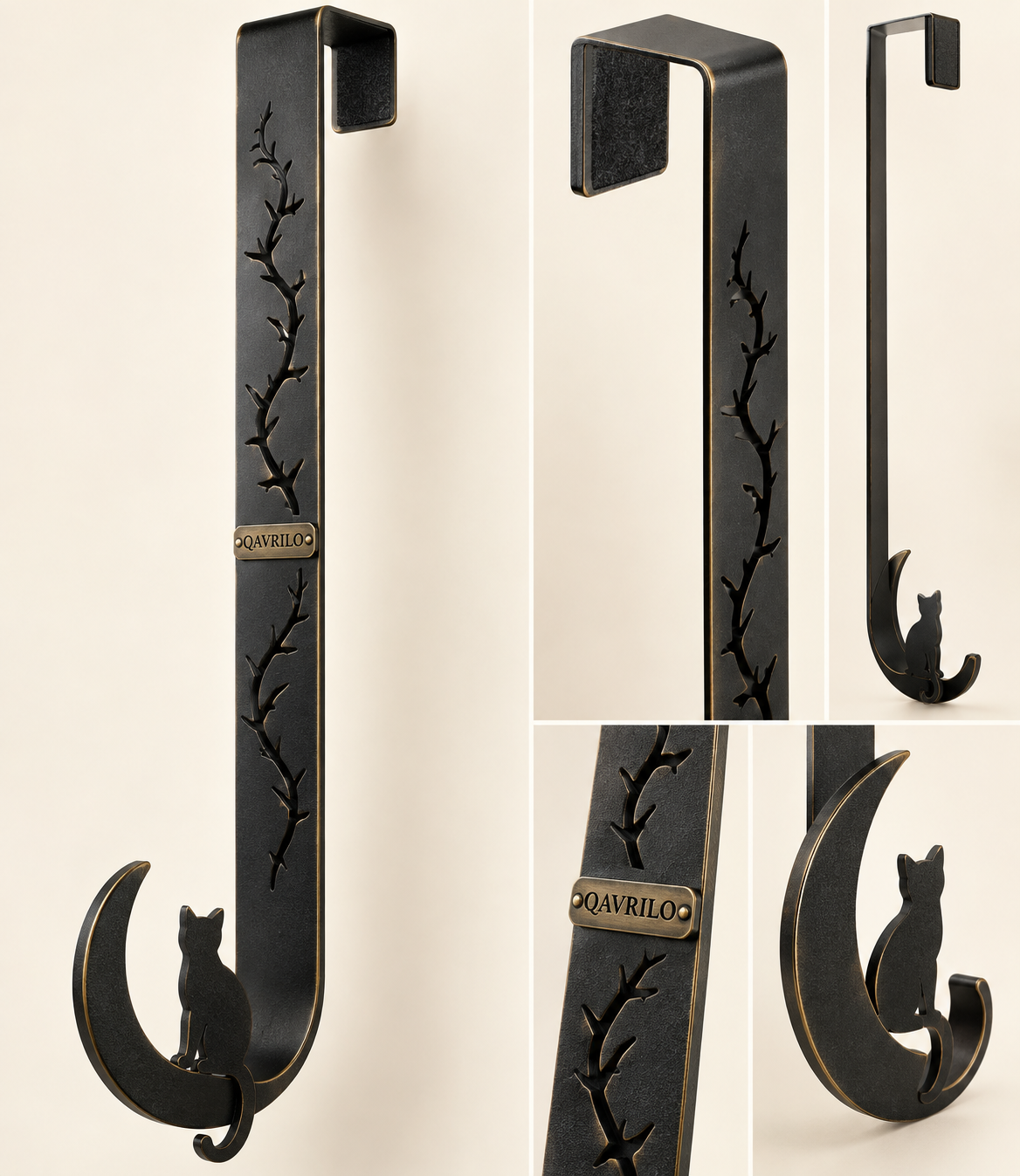 QAVLIRO™ Blackthorn Over-the-Door Wreath Hanger