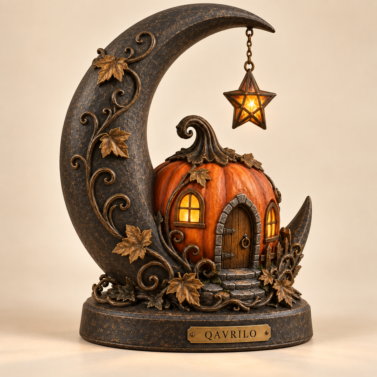 QAVLIRO™ Moonlit Pumpkin Story Lantern