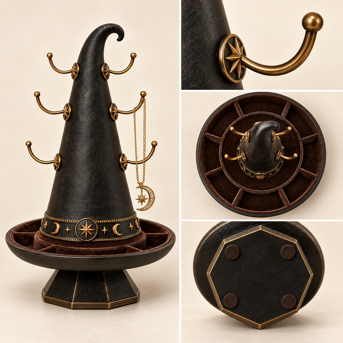 QAVLIRO™ Celestial Witch Hat Jewelry Stand