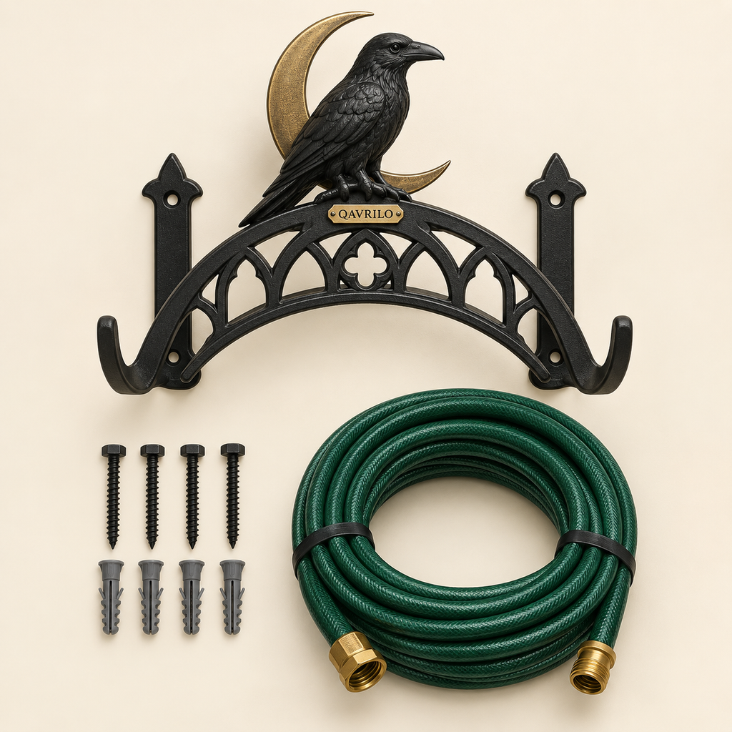 QAVLIRO™ Raven Gate Garden Hose Holder