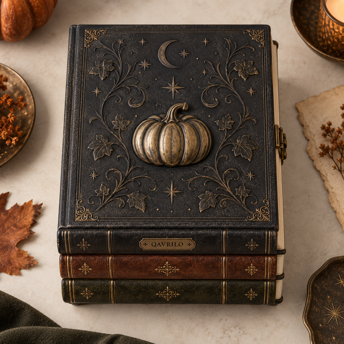 QAVLIRO™ Arcane Pumpkin Book Box