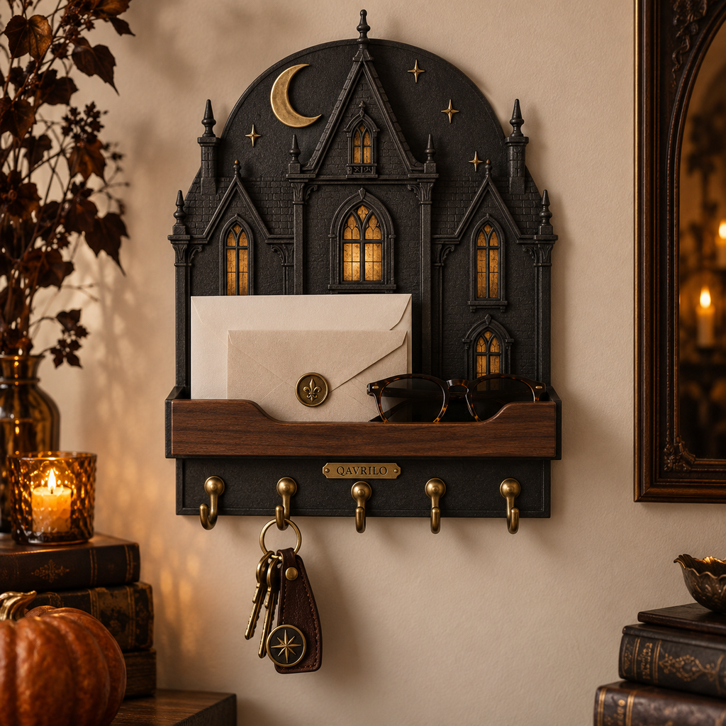 QAVLIRO™ Moonlit Manor Wall Organizer