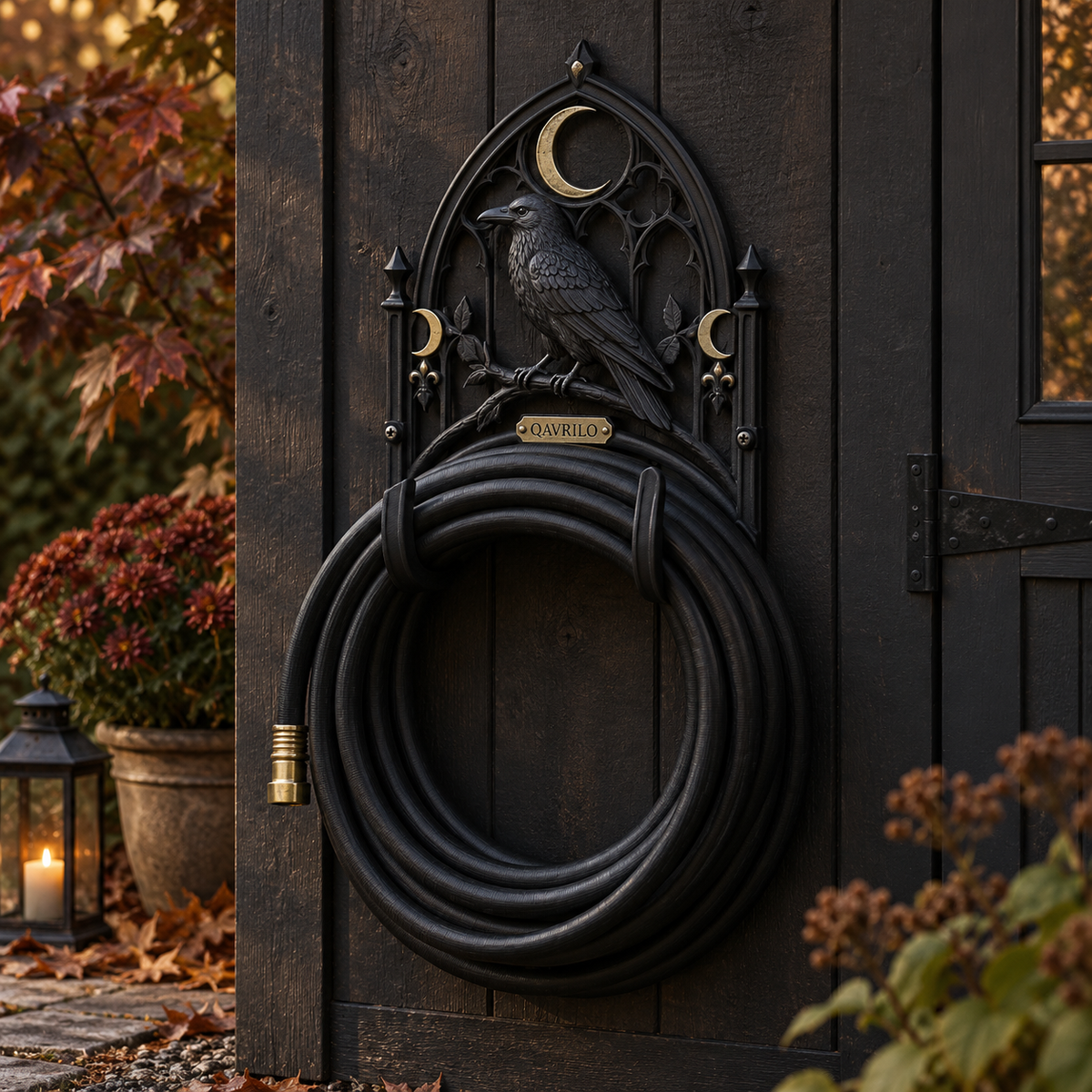 QAVLIRO™ Raven Gate Garden Hose Holder
