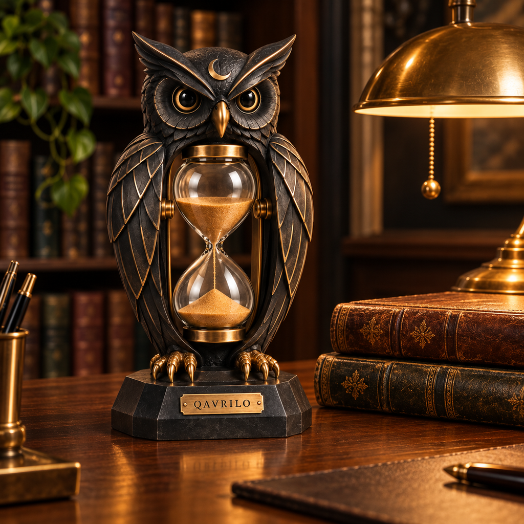 QAVLIRO™ Nightwatch Owl Hourglass