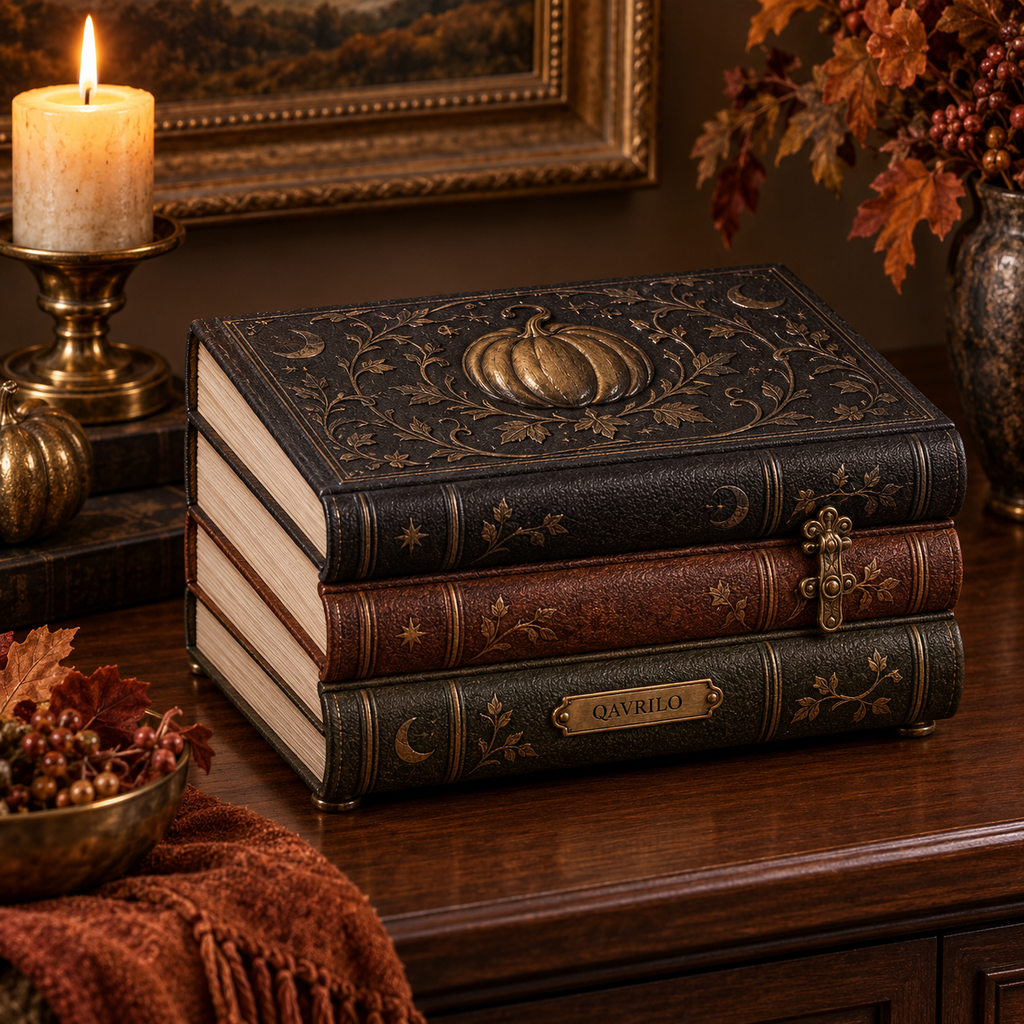 QAVLIRO™ Arcane Pumpkin Book Box