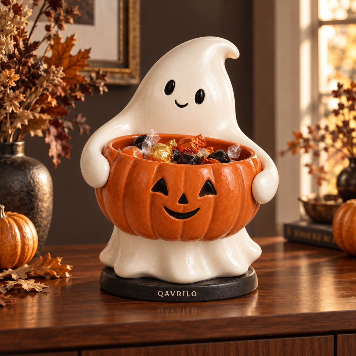 QAVLIRO™ Ghost & Pumpkin Candy Bowl